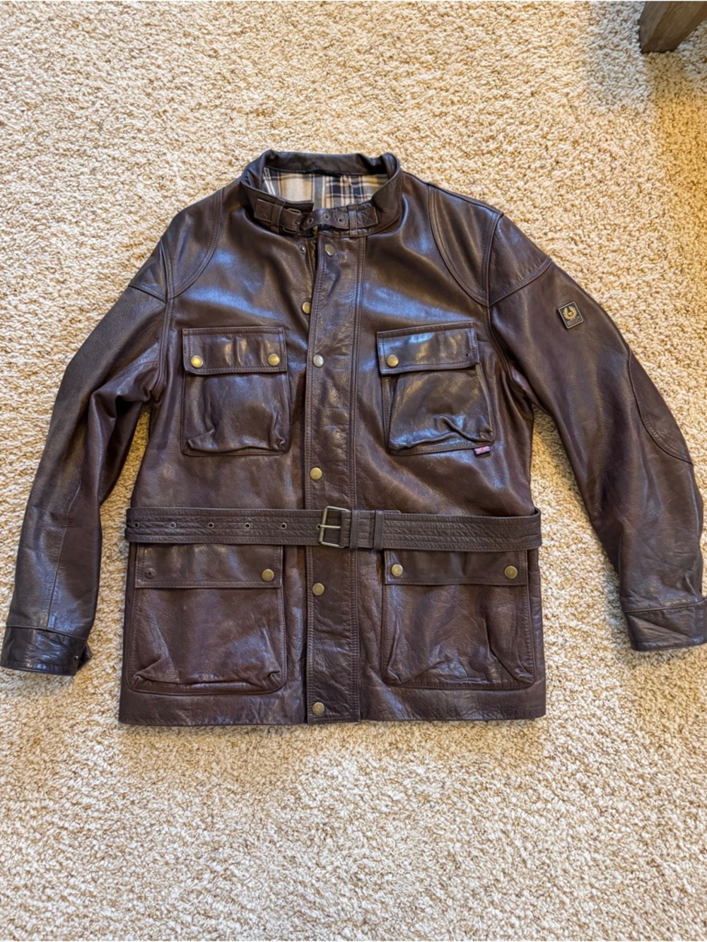 Belstaff Vintage Leather Moto Jacket